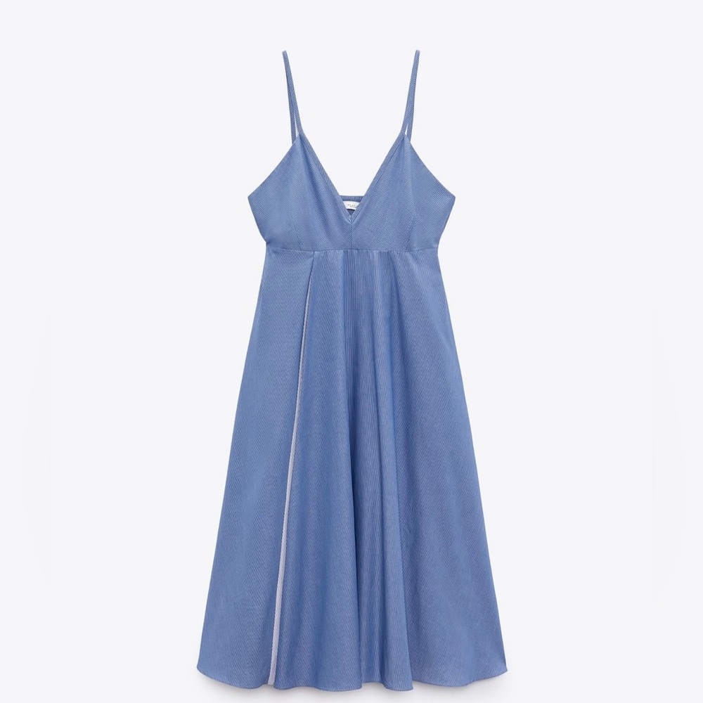 STRIPED POPLIN DRESS - Picture 3 of 4